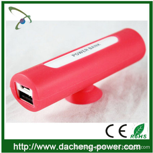Silicone Sucker design usb power bank 2600mah manual for power bank